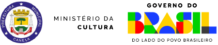 Logotipos: Prefeitura Municipal de Canela e do Ministério da Cultura
